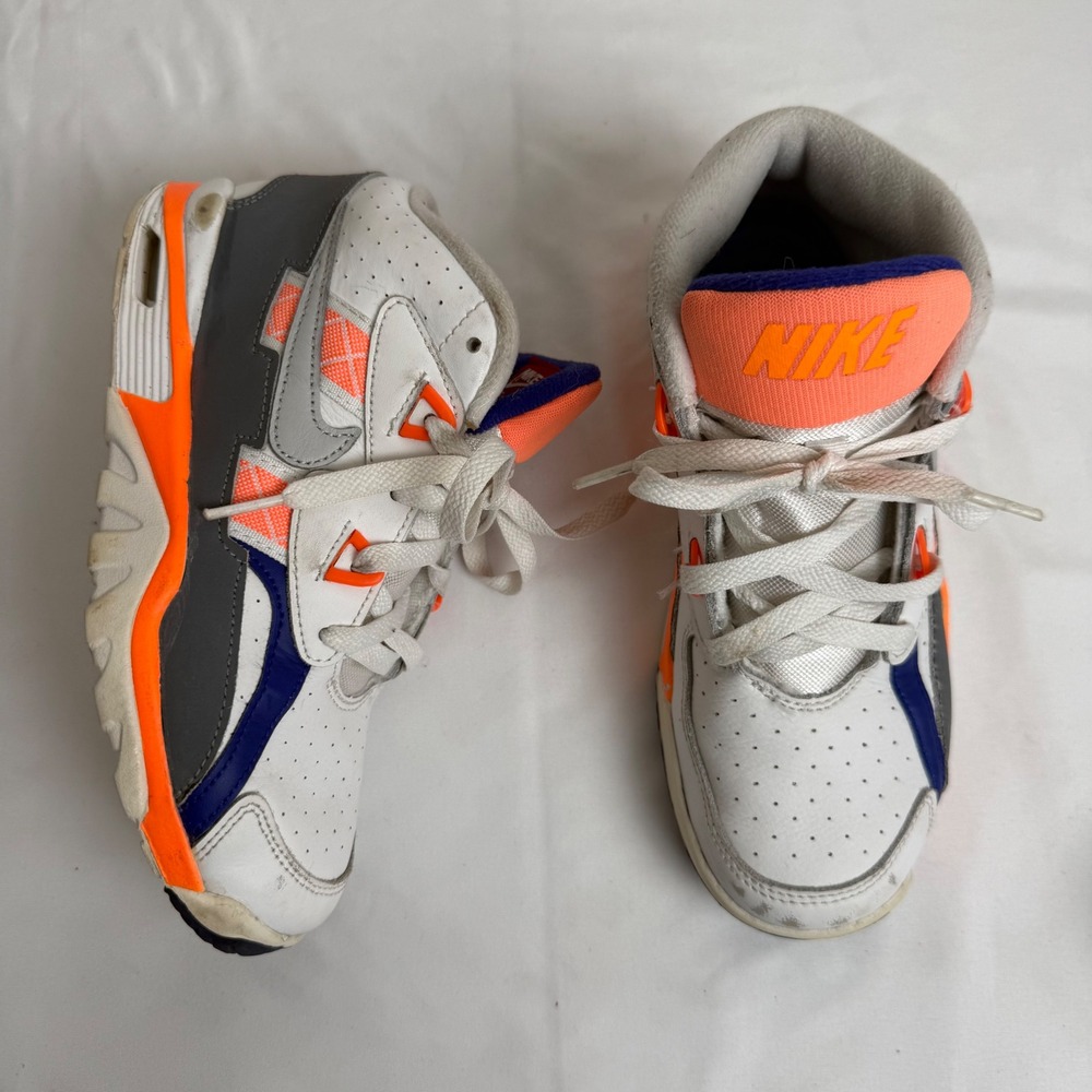 Nike Air Trainer SC High Kids White Total Orange Concord DV2353-100 Size 3Y